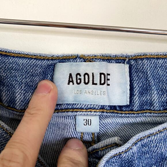 AGOLDE Toni Mid Rise Straight Jeans in Precipice Size 30 - Picture 5 of 9